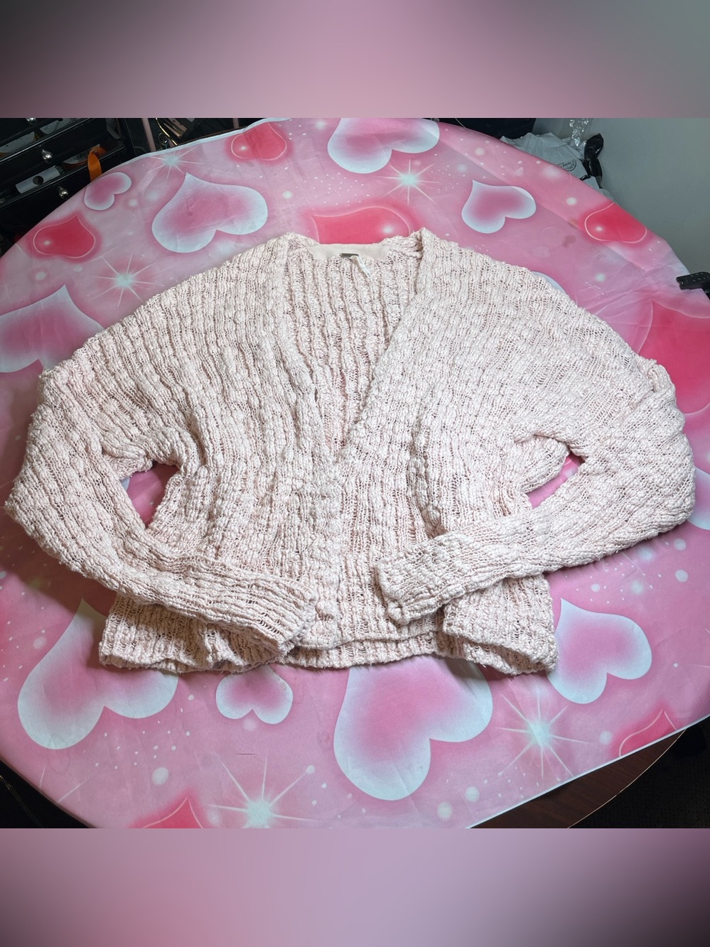 Free people fun times pink sweater